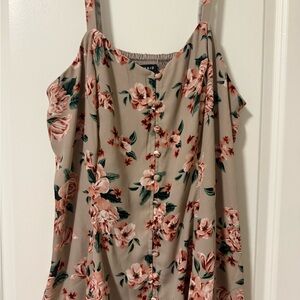 Floral Button-Down Women Top